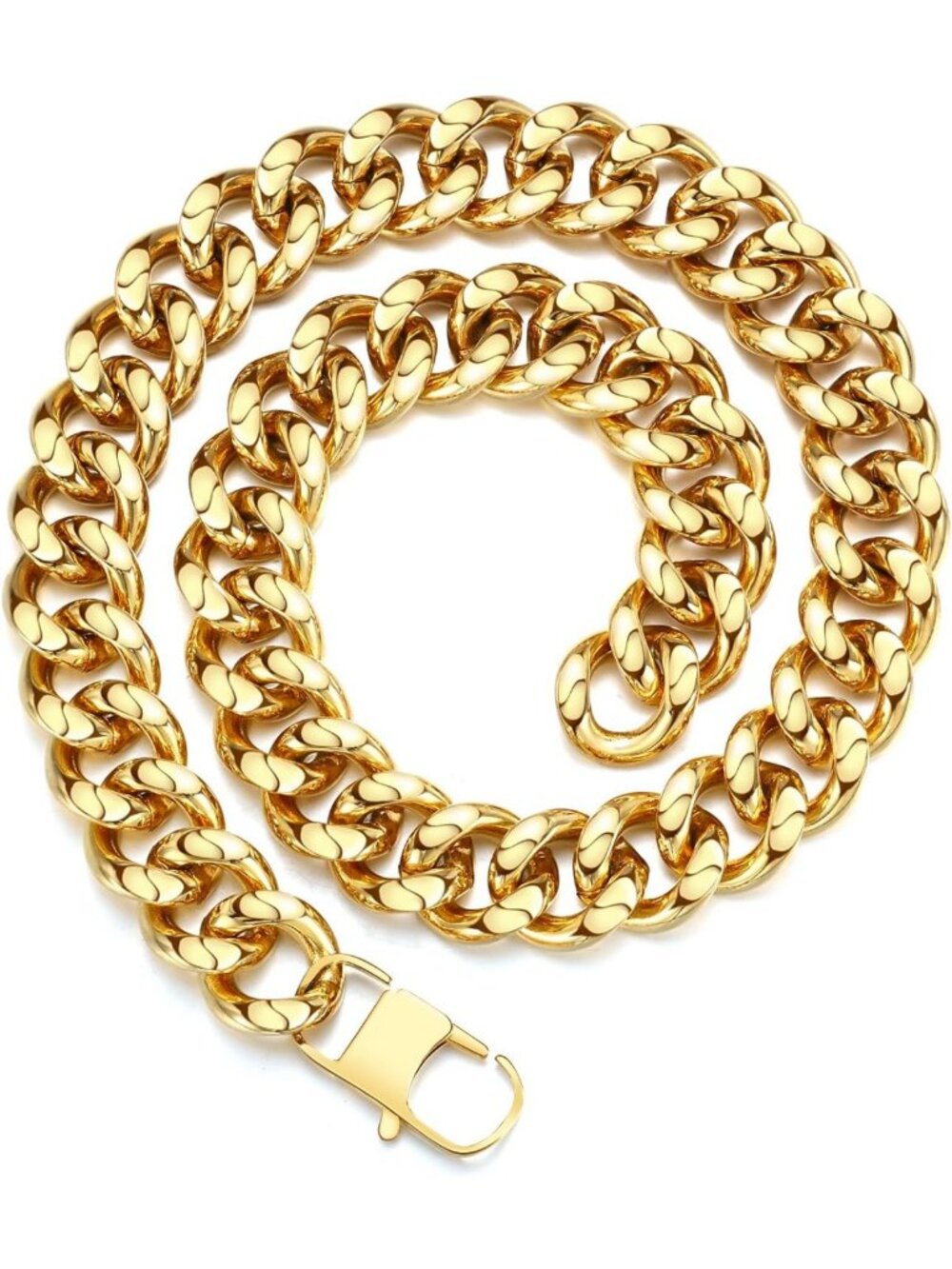 Chunky Gold/Silver Hip Hop Necklace for Women | Waterproof Stainless Steel Curb